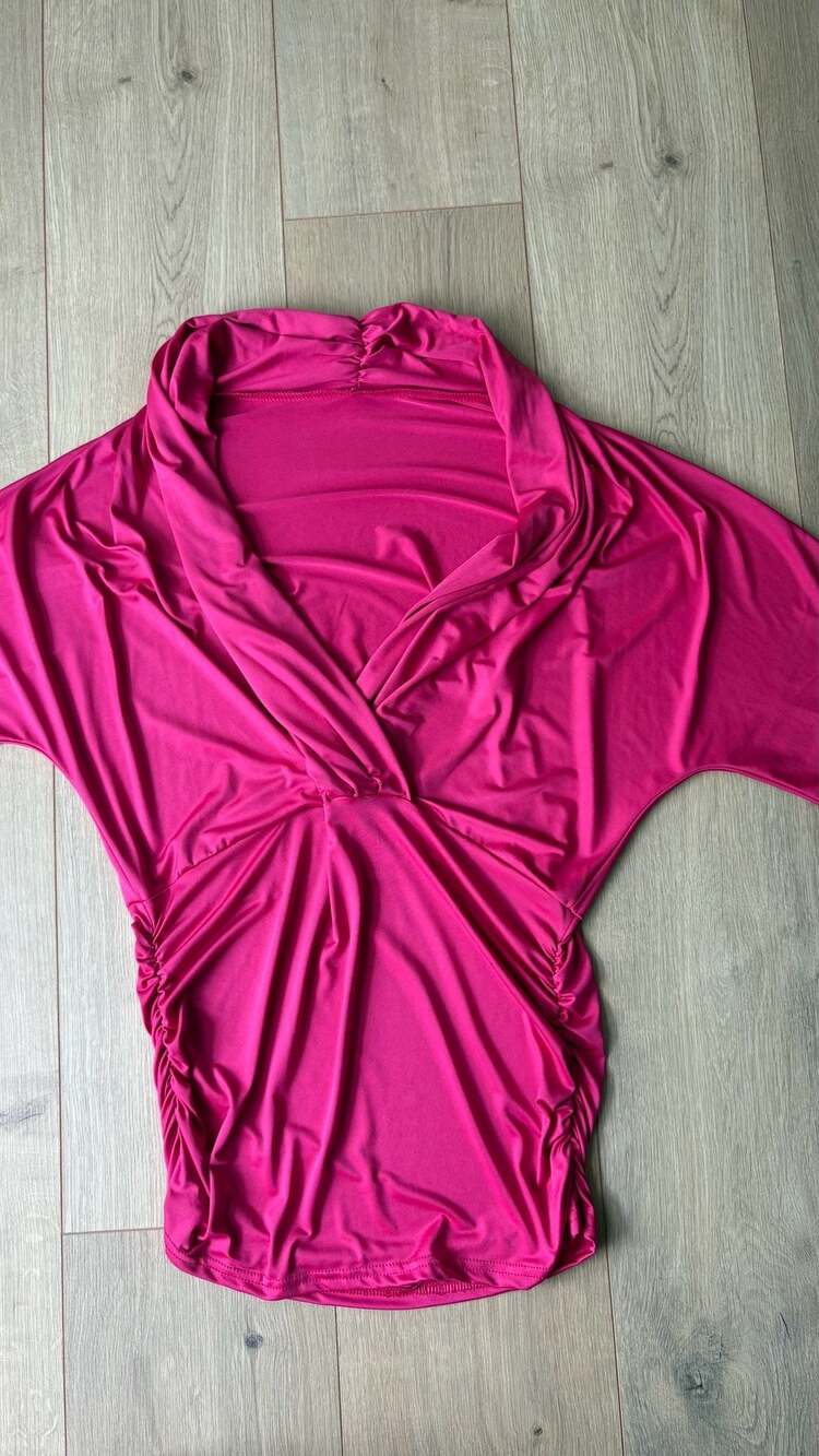 Pink Drape Neck Dolman Top Size M